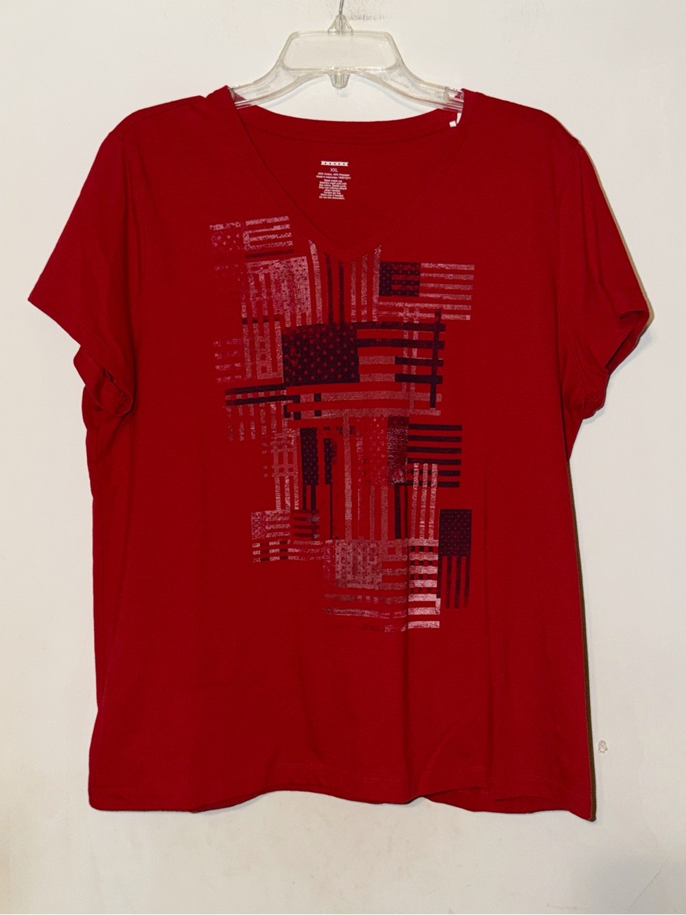 Women's Red Short-Sleeve USA Patriotic Graphic Tee